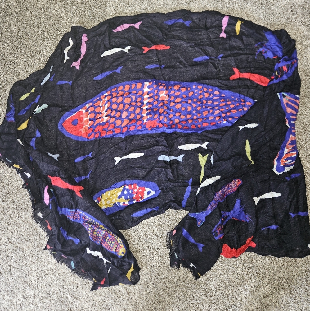 Vera Bradley Fish Patterned Scarf